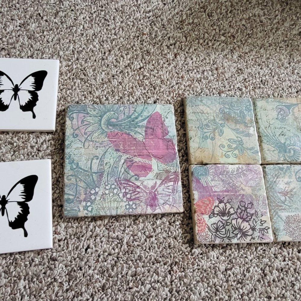 Ceramic coasters- 2 sets